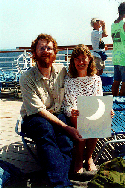 Bob, Cathy and a projection of the sun